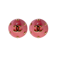 Vintage Studded Clip On Earrings