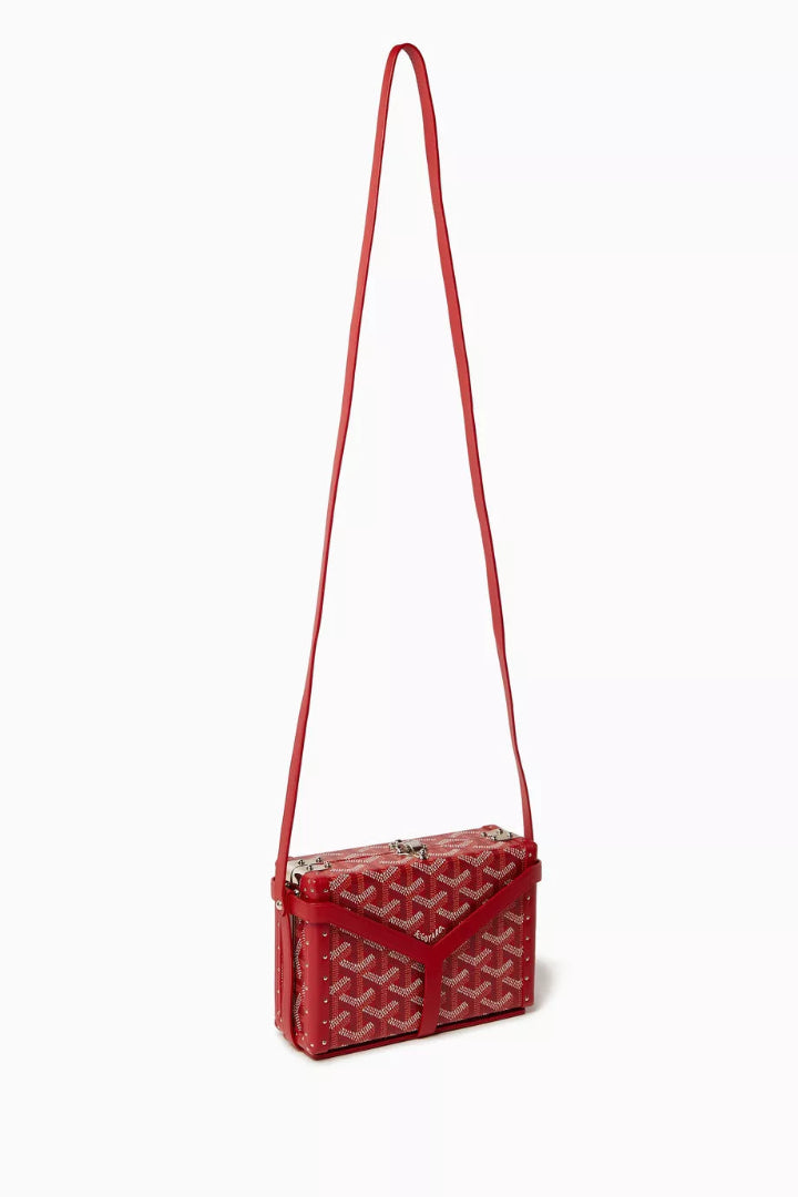 Vintage Minaudiere Goyardine Red Bag