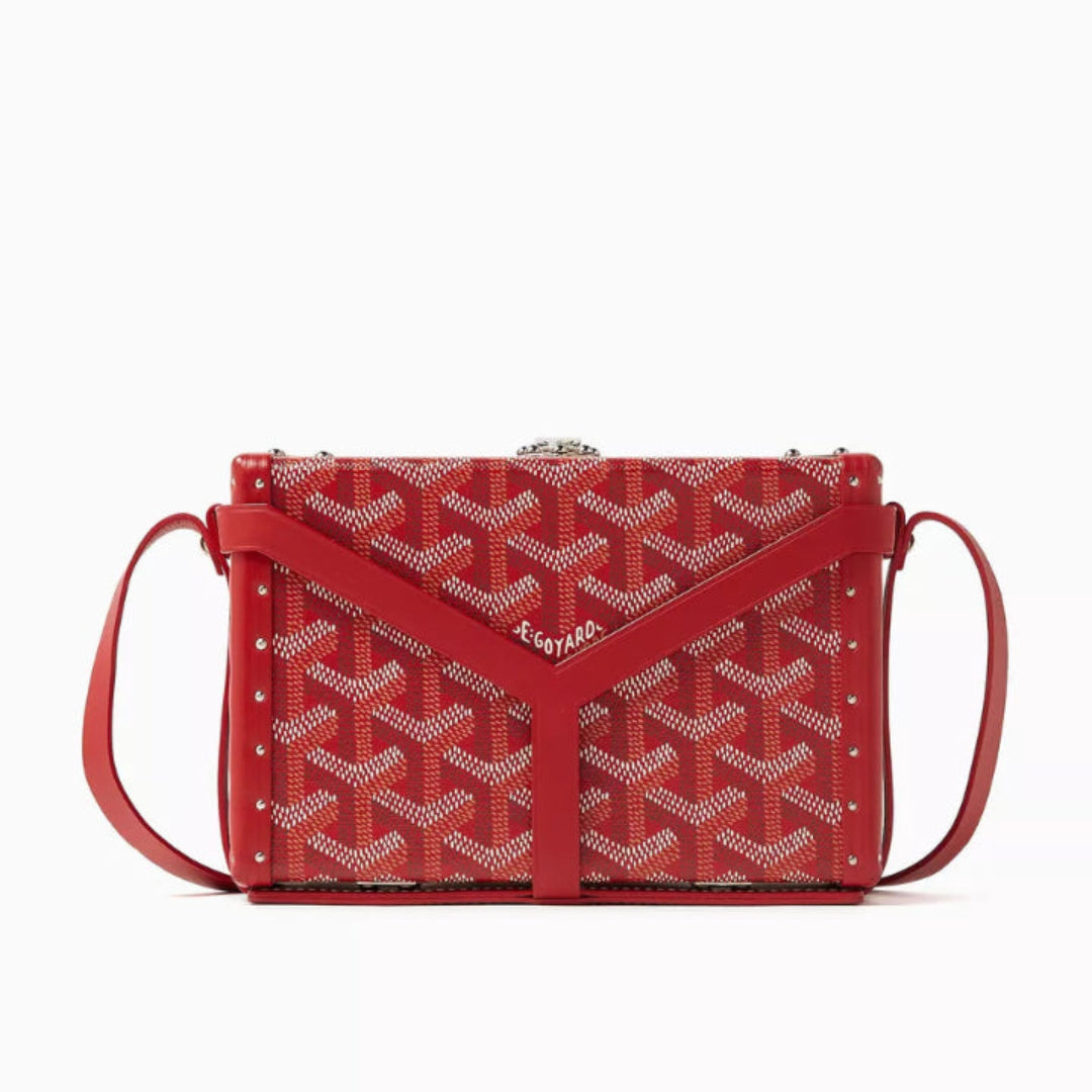 Vintage Minaudiere Goyardine Red Bag