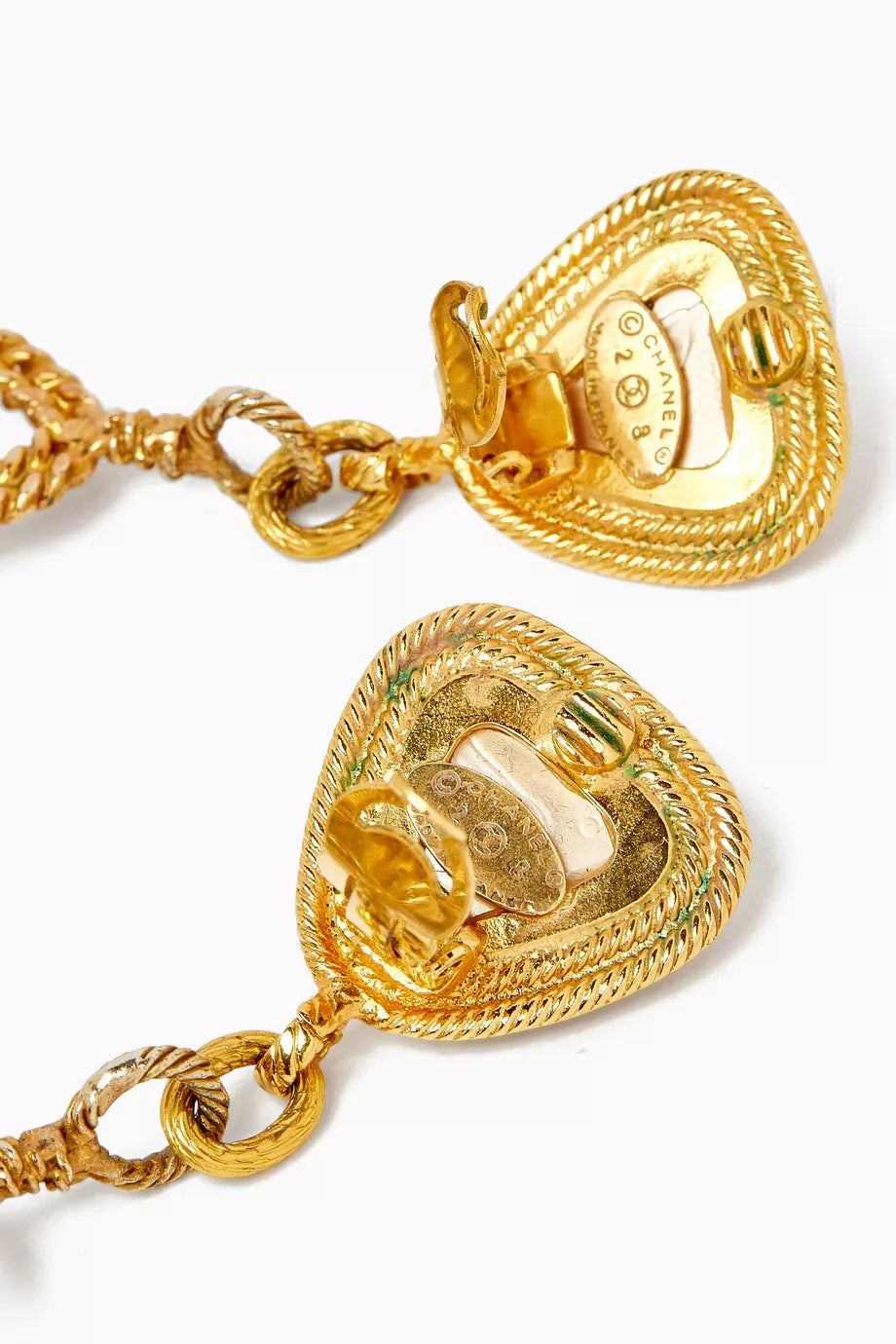 Chanel Vintage Studded Statement Earrings