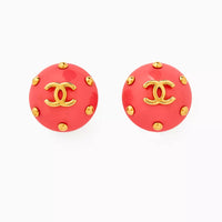 Vintage Studded Clip On Earrings