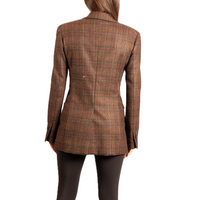 Christian Dior Vintage Checkered Brown Blazer