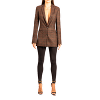 Christian Dior Vintage Checkered Brown Blazer