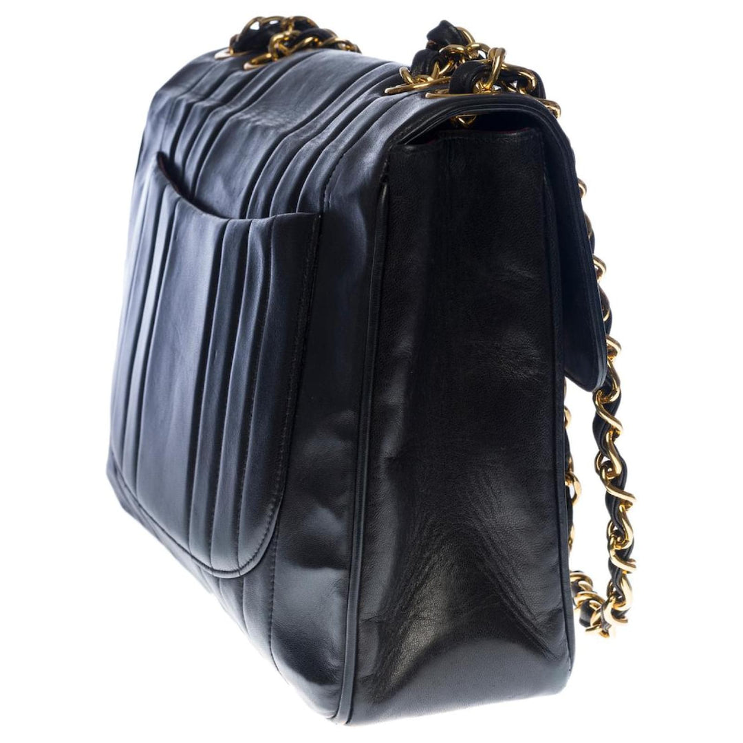 Chanel Vintage Mademoiselle Chain Shoulder Bag Lambskin GHW
