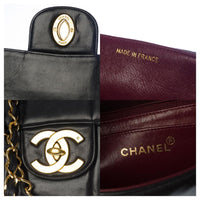 Chanel Vintage Mademoiselle Chain Shoulder Bag Lambskin GHW