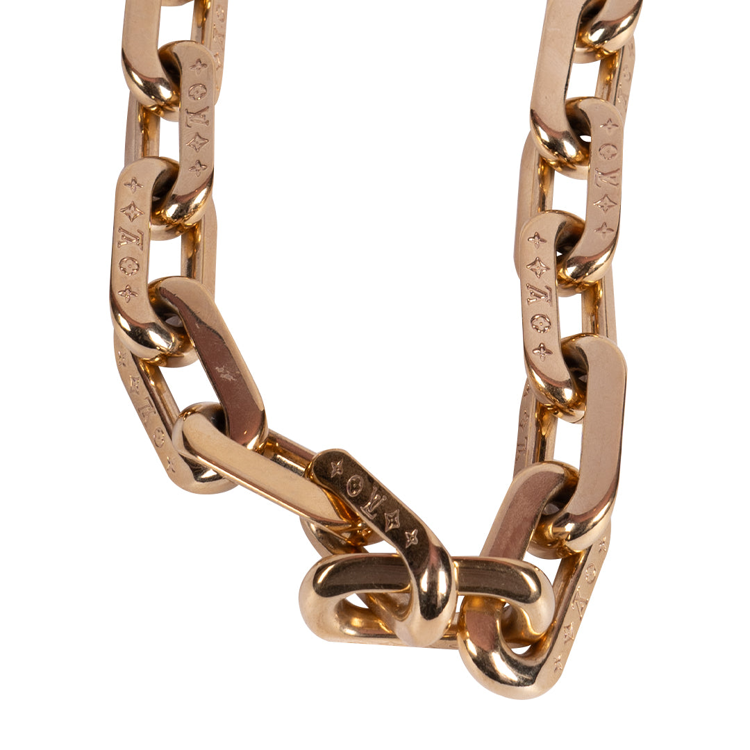 Louis Vuitton Vintage Edge Necklace MM Gold