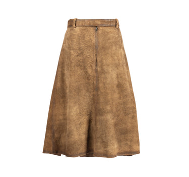Suede Leather Skirt