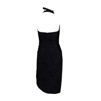 Vivienne Westwood Vintage Black Embroidered Halter Dress