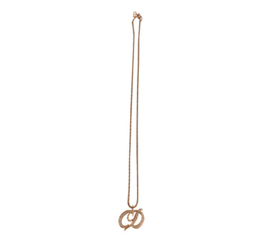 Vintage Christian Dior Golden CD Necklace