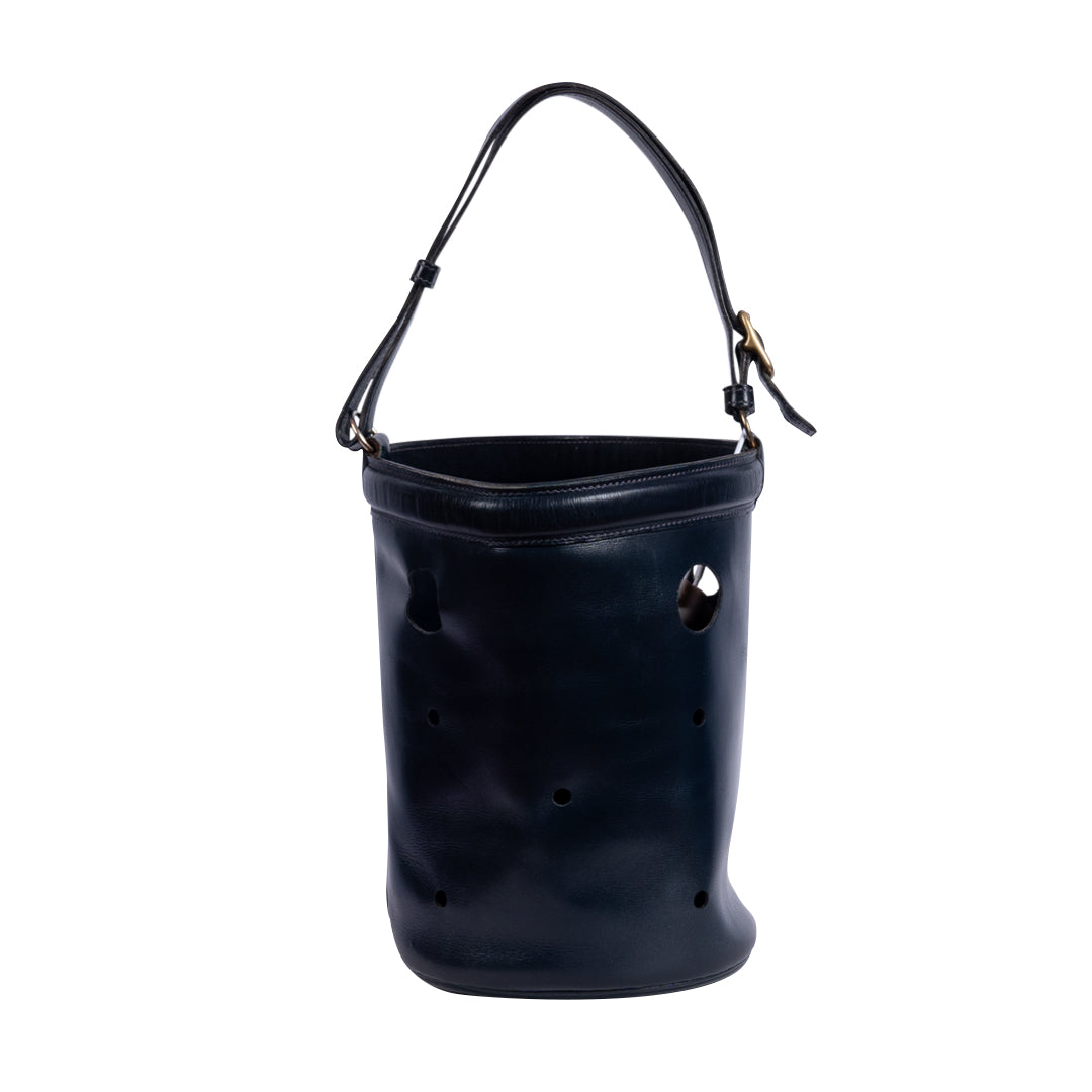 Hermès Vintage Mangeoire Midnight Blue Leather 1950
