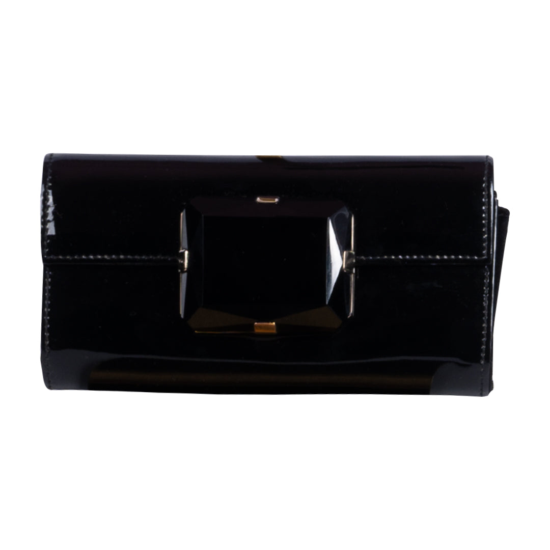 Gucci Vintage Clutch Bag In Black Patent Leather