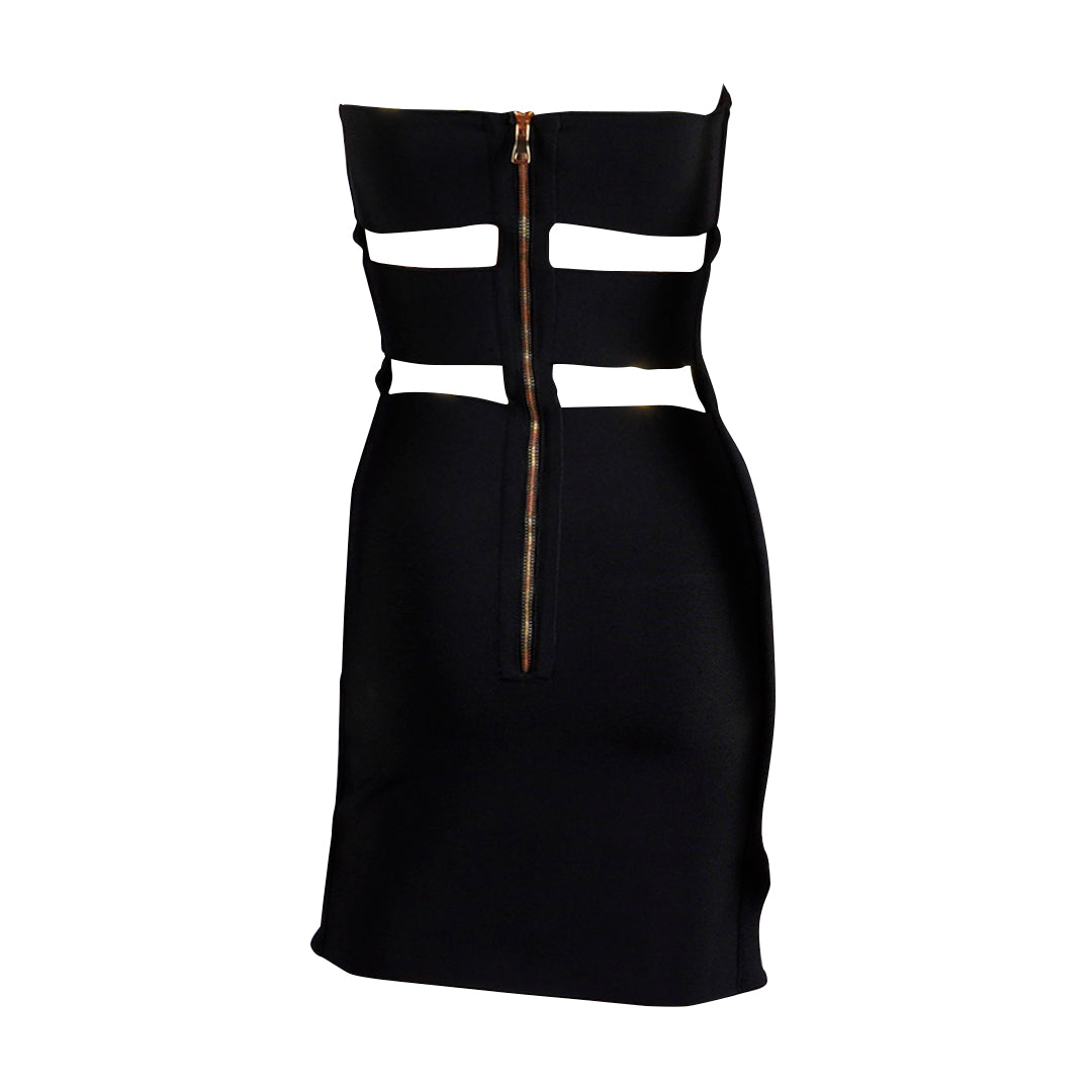 Balmain Vintage Black Bandeau Dress