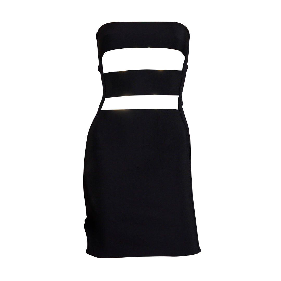 Balmain Vintage Black Bandeau Dress