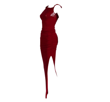 Chyna Midi Dress Red
