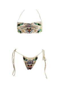 Clover Embroidered Bikini