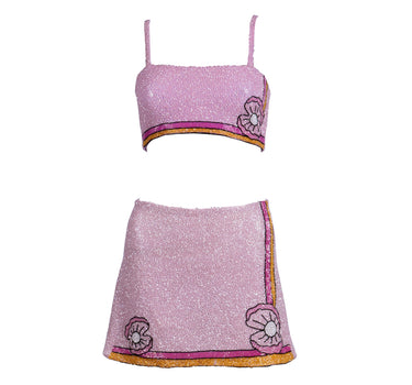 Monty Beaded Co-ord Pink