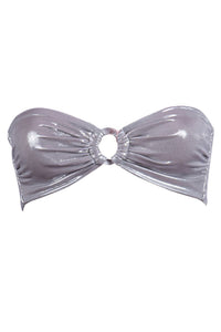 Clara Metallic Bikini Top