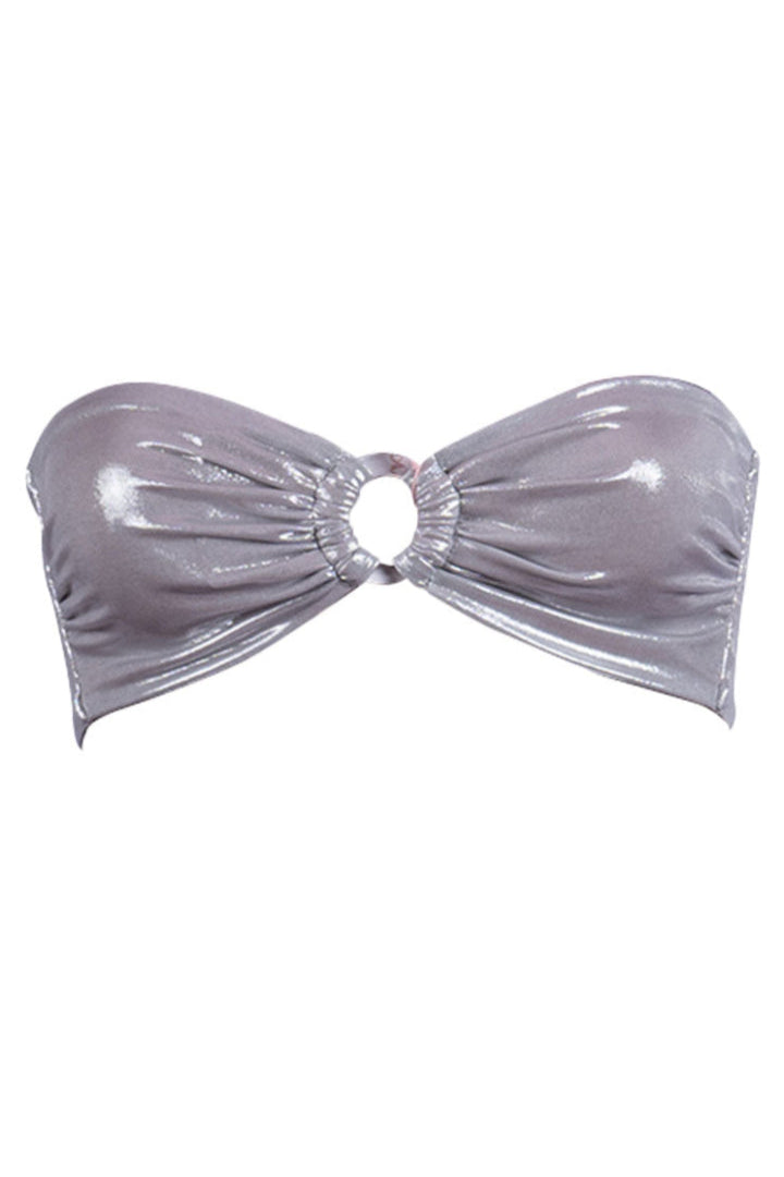 Clara Metallic Bikini Top