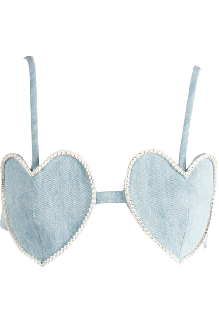 Heart Diamanté Bralette