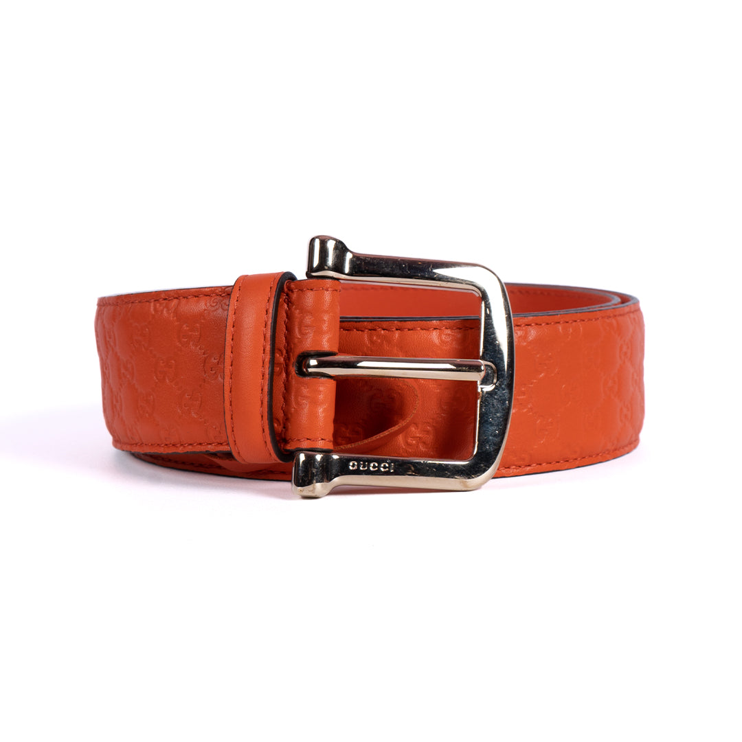 Gucci (NEW) Embossed Leather Belt.