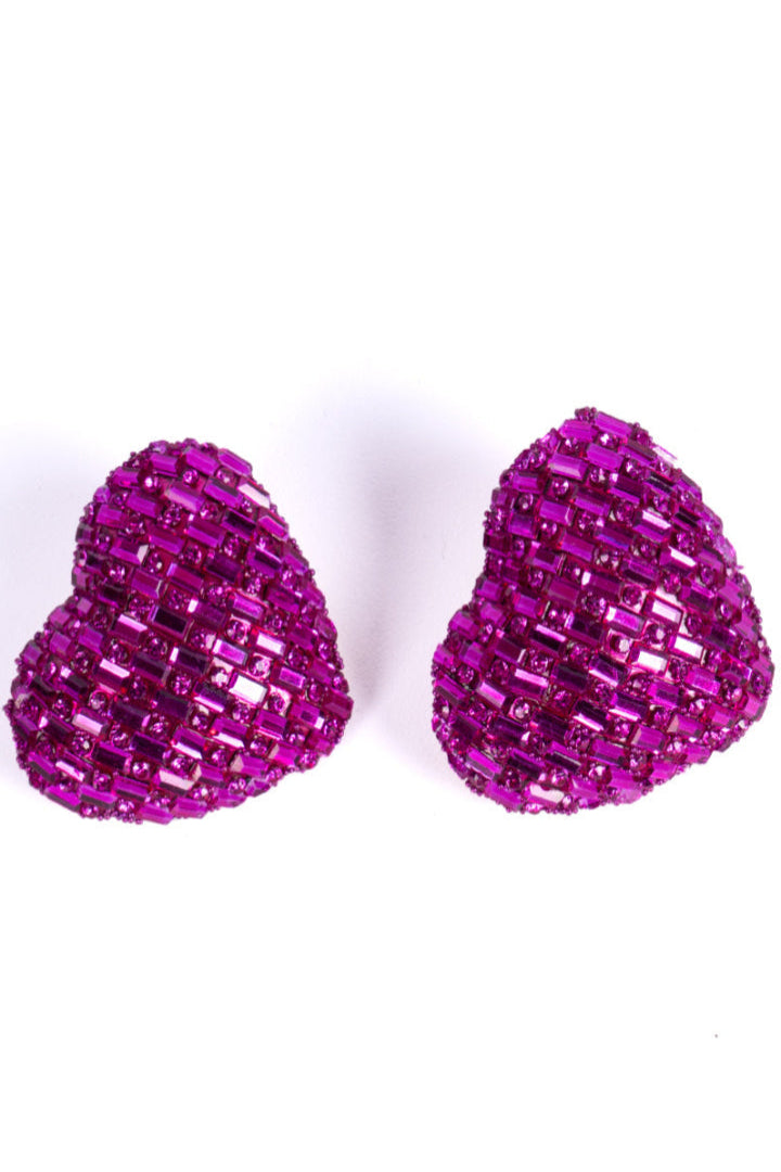 Love Shape Studs Pink