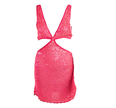 Crystal Sequin Crochet Dress