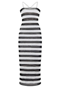 Paillettes Stripes Dress