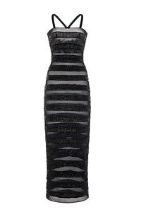 Paillettes Stripes Dress