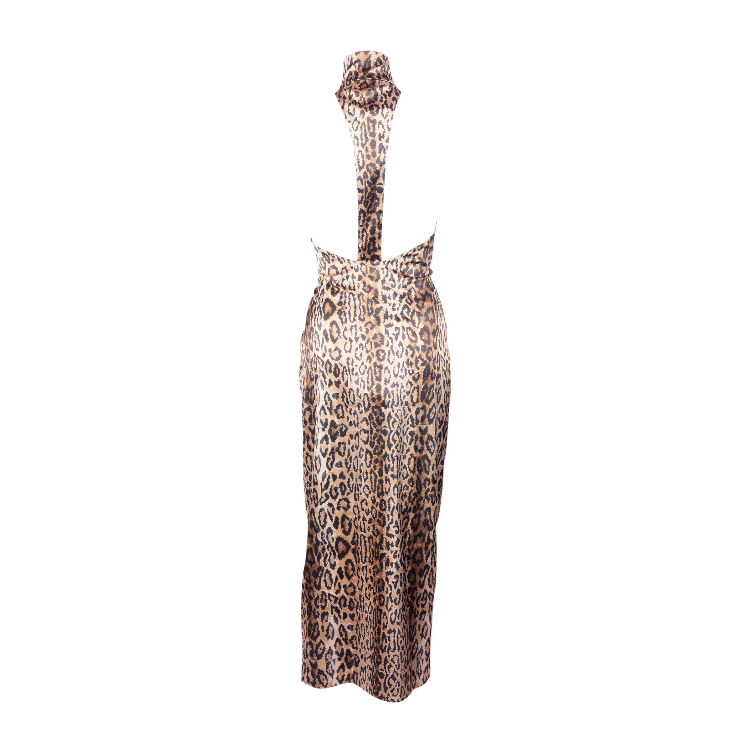 Halter Neck Animal Print Dress