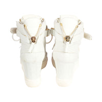 White Croc Heel Sneaker
