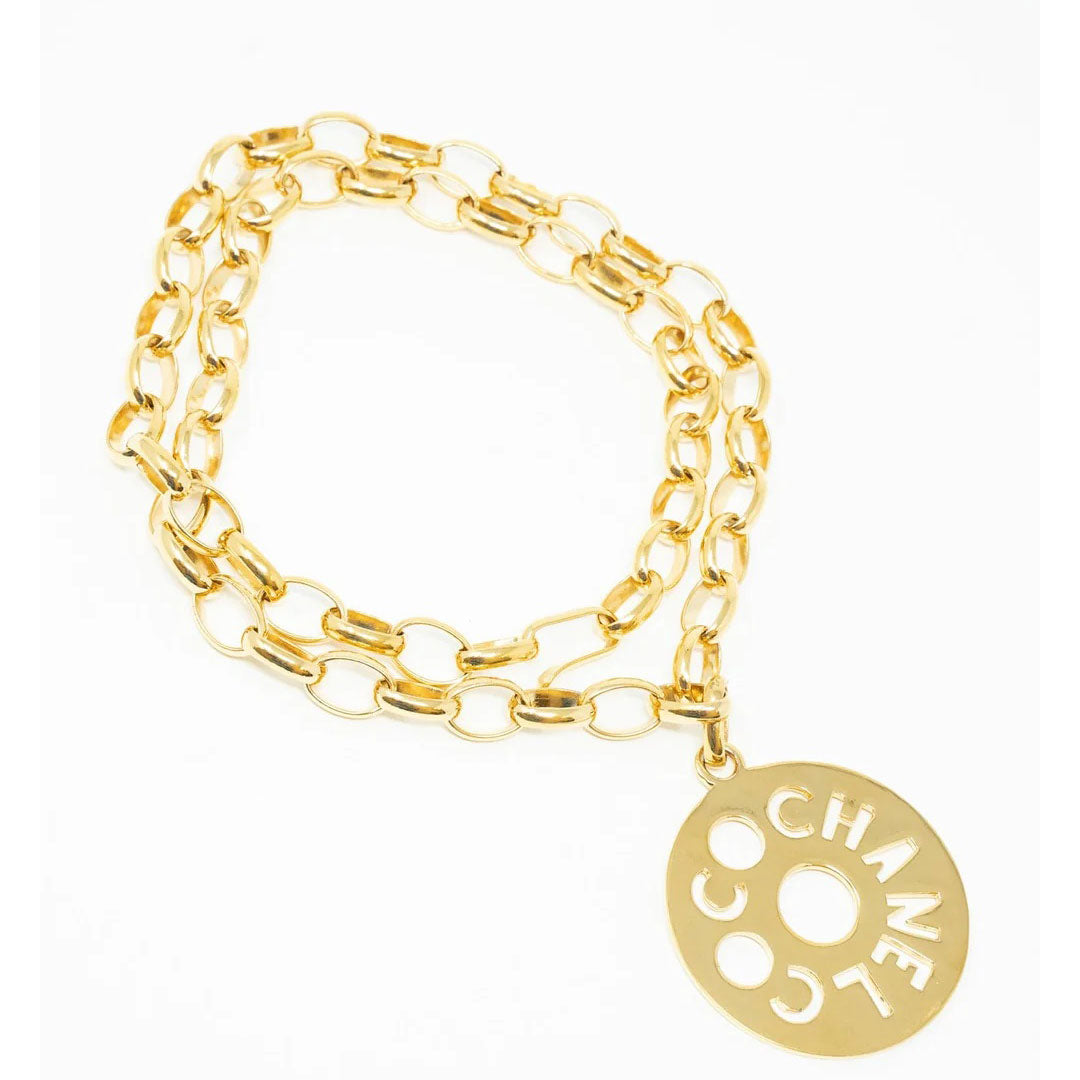 Chanel Vintage Coco Pendant Necklace