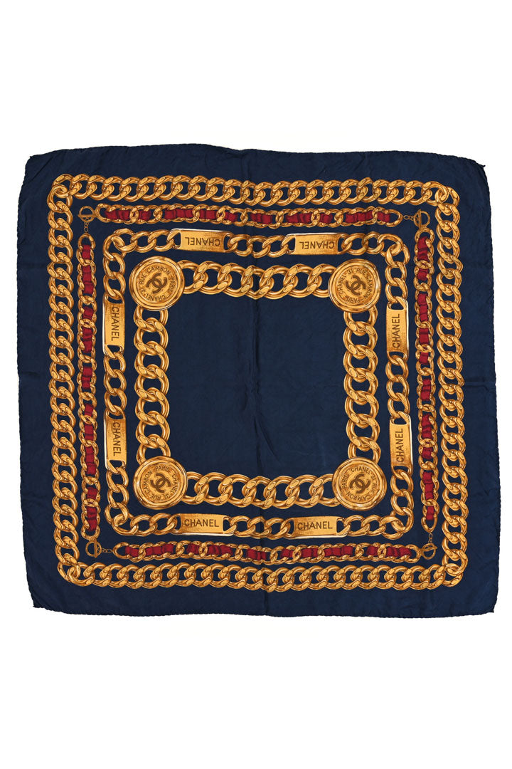 Silk Chain CC Scarf Multicolor