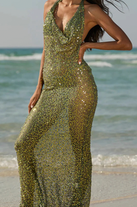 Cowl Neck Maxi Dress