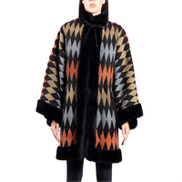Christian Dior Vintage Manteau Harlequin Fur Coat