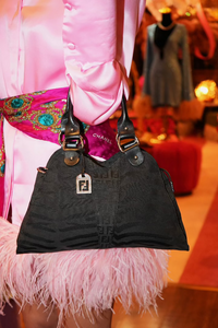Fendi Vintage Zucca Zebra Diablo Bag