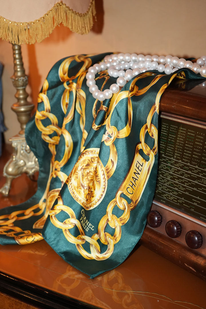 Chanel Paris Foulard Donna Women Vintage Scarf