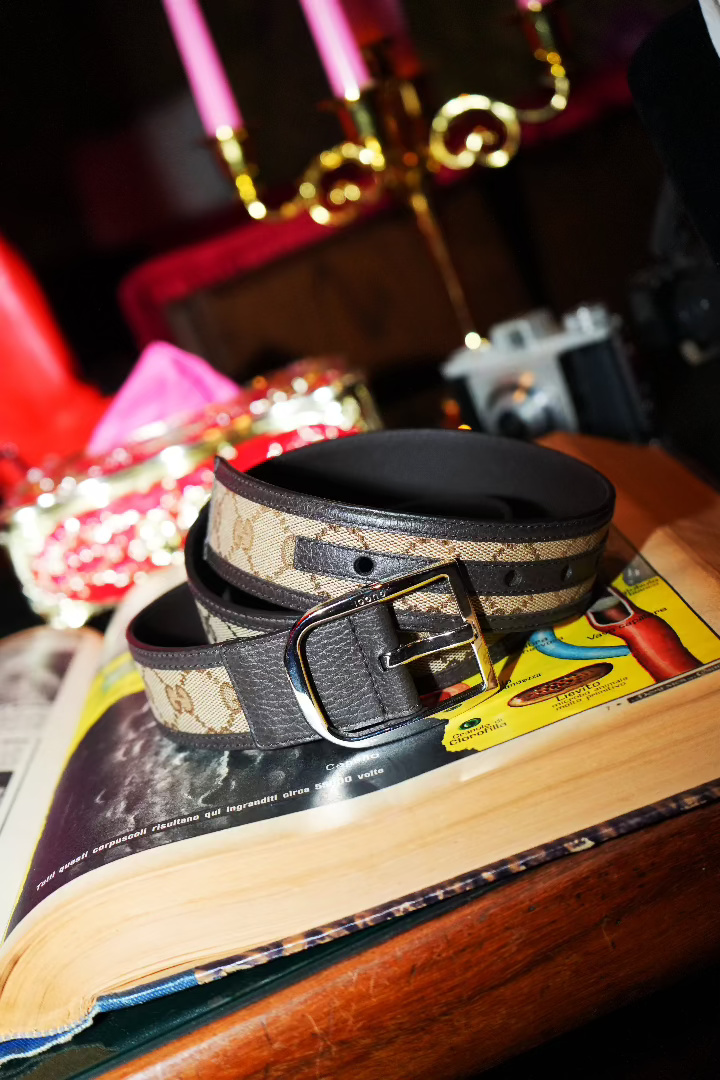 Gucci (NEW) Canvas/Leather Belt