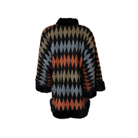 Christian Dior Vintage Manteau Harlequin Fur Coat