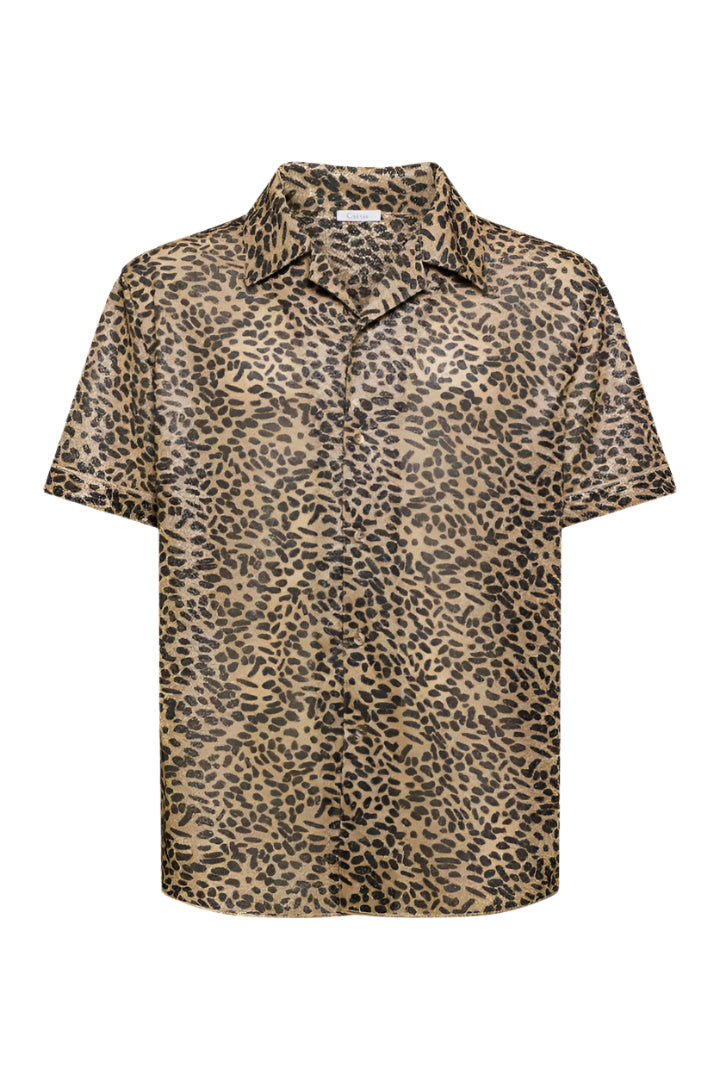Men Animalier Short Sleeves Shirt