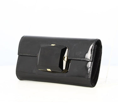 Clutch Bag In Black Patent Leather