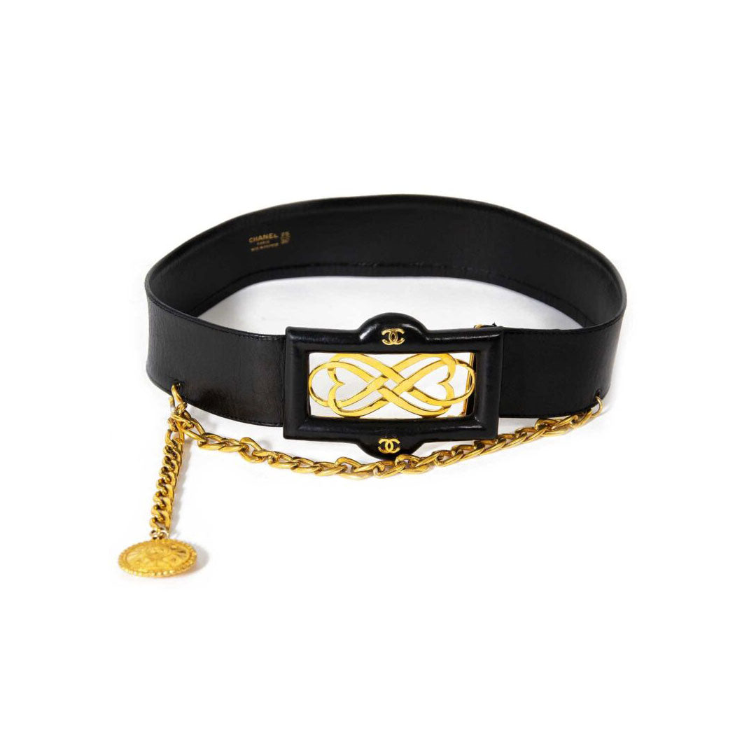 Chanel Belts Black Golden