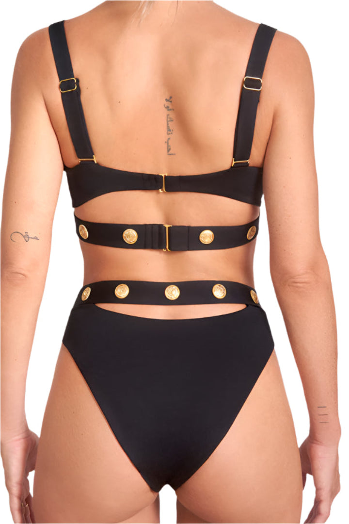 Glow Glory - High Cut Bikini Bottom with Cut Out