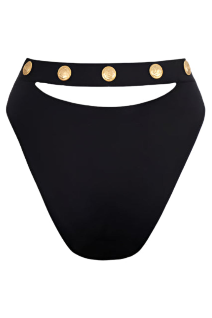 Glow Glory - High Cut Bikini Bottom with Cut Out