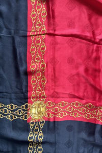 Vintage Chanel Silk Satin Scarf Coco Jewelry Print