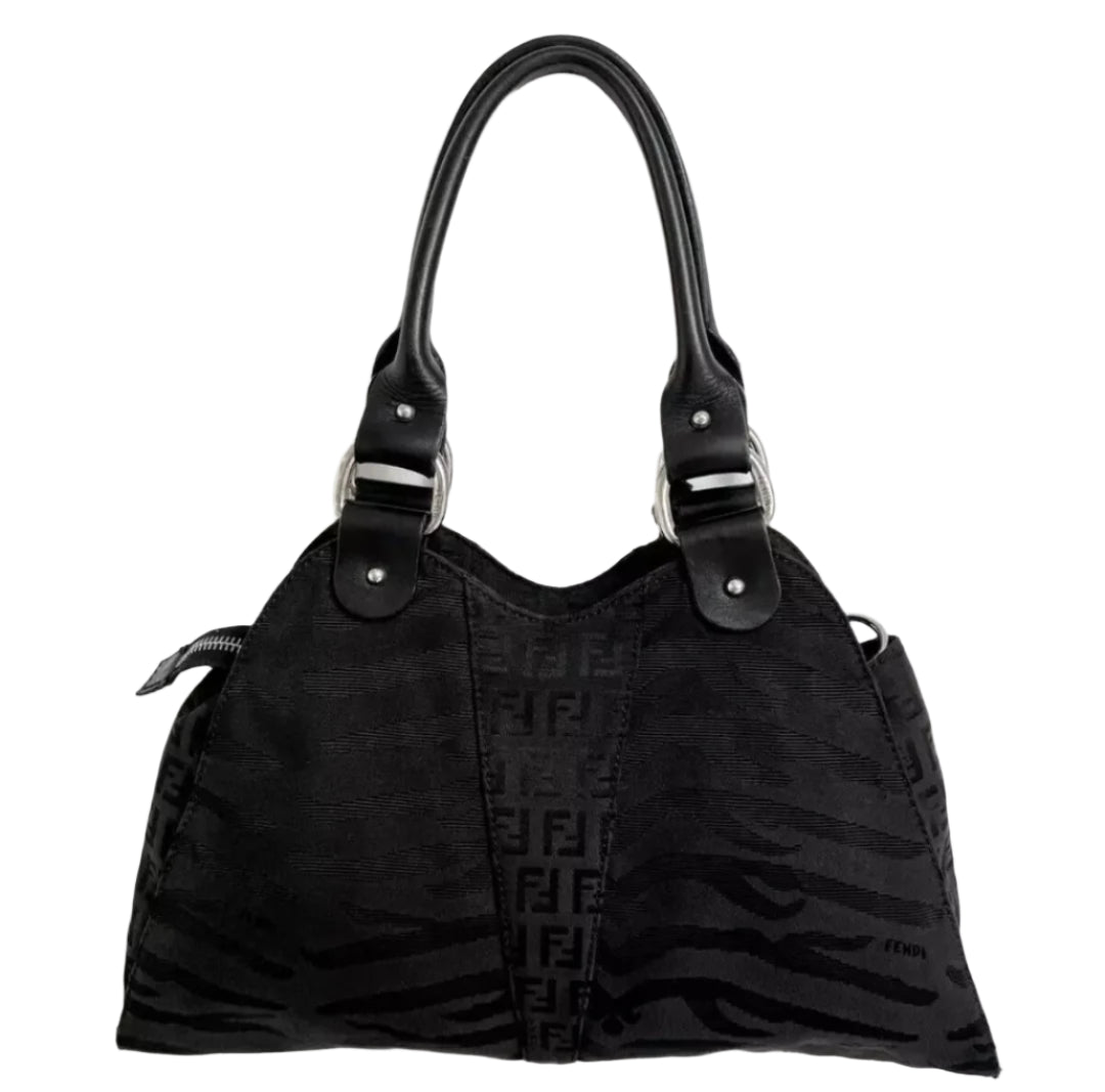 Fendi Vintage Zucca Zebra Diablo Bag