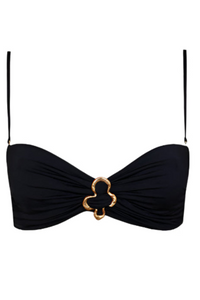 The Fame Bandeau Bikini Top With Metal Detail