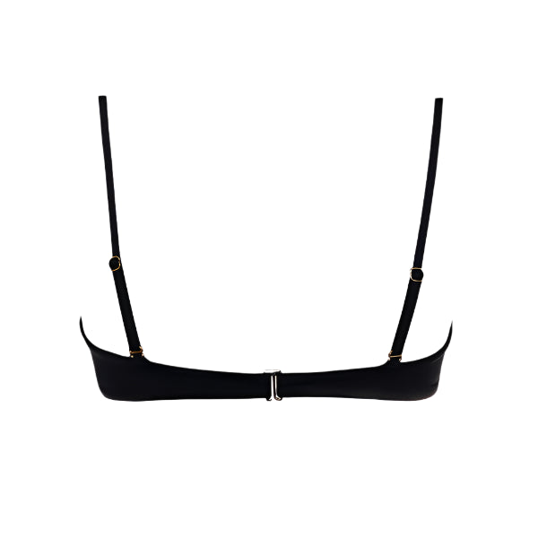 The Fame Bandeau Bikini Top With Metal Detail