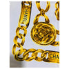 Vintage Silk Chanel CC Chain Scarf Cream And Gold 31 Rue Cambon Paris