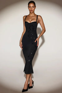 Cherelle Embellished Peekaboo Midaxi Dress