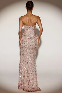 Solenna  Embellished Strapless Gown